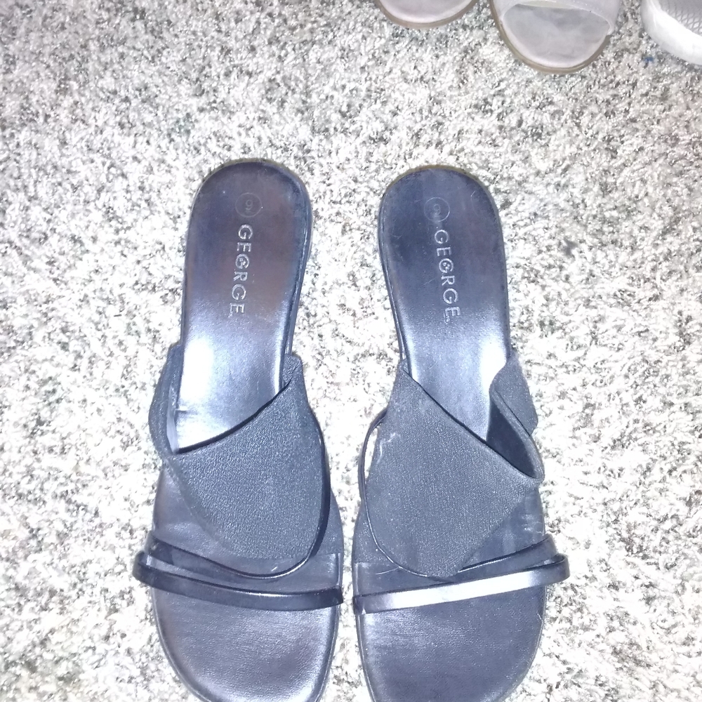 Black low heels